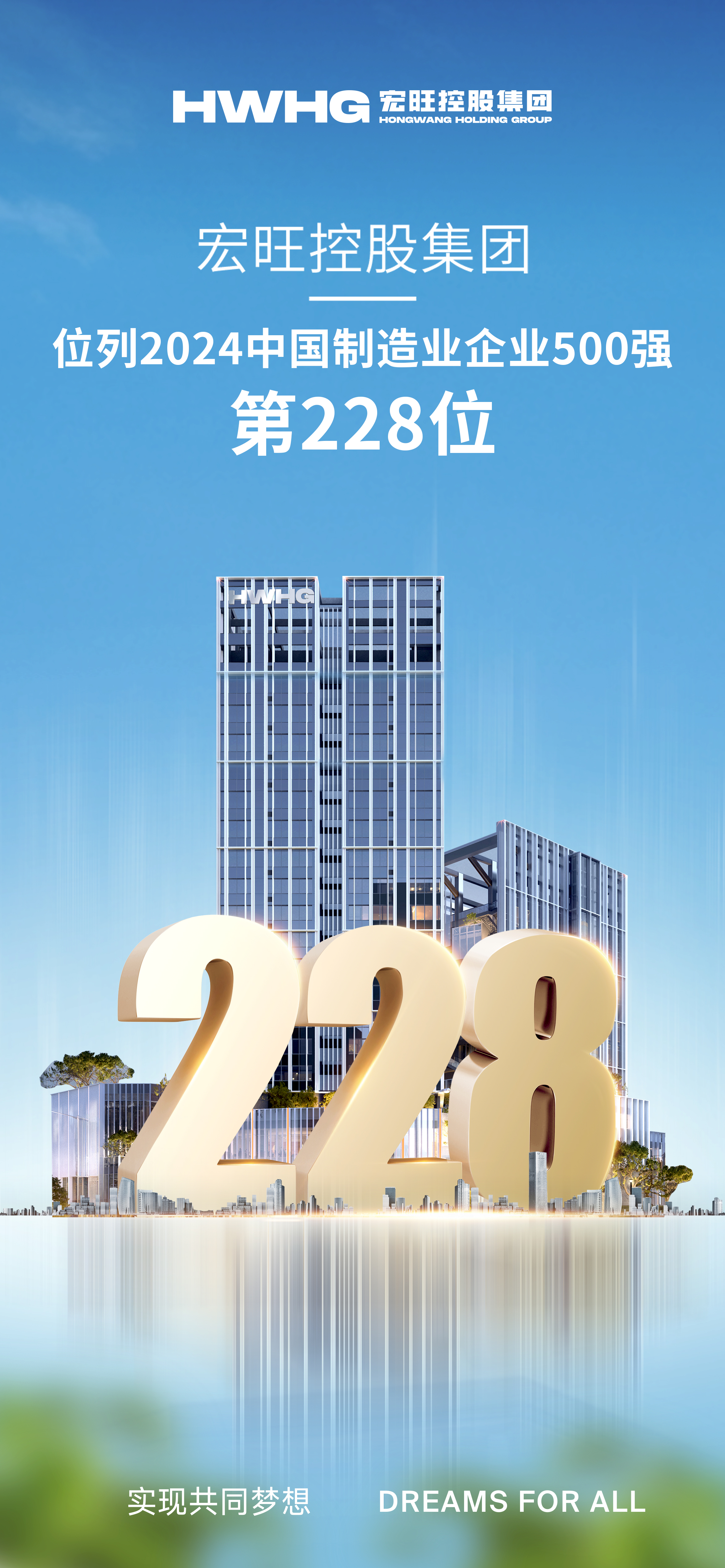 宏旺控股集团  2024中国制造业企业500强 